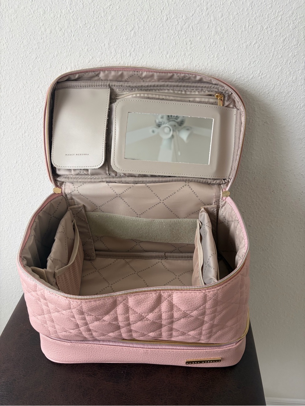 Marcy Mckenna Glam Bag Modern Beauty Case Rose Gold NWT - Picture 6 of 14